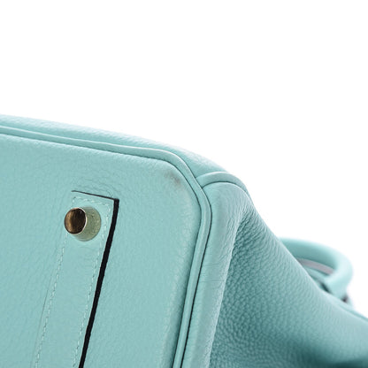 Hermes Togo Birkin 35 Bleu Atoll 34 of 37