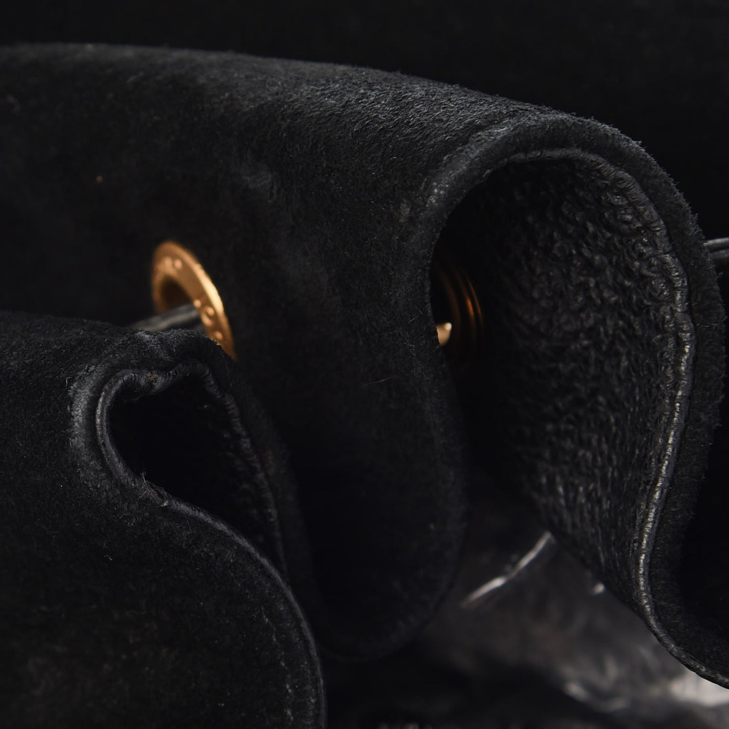 Suede Bamboo Backpack Black