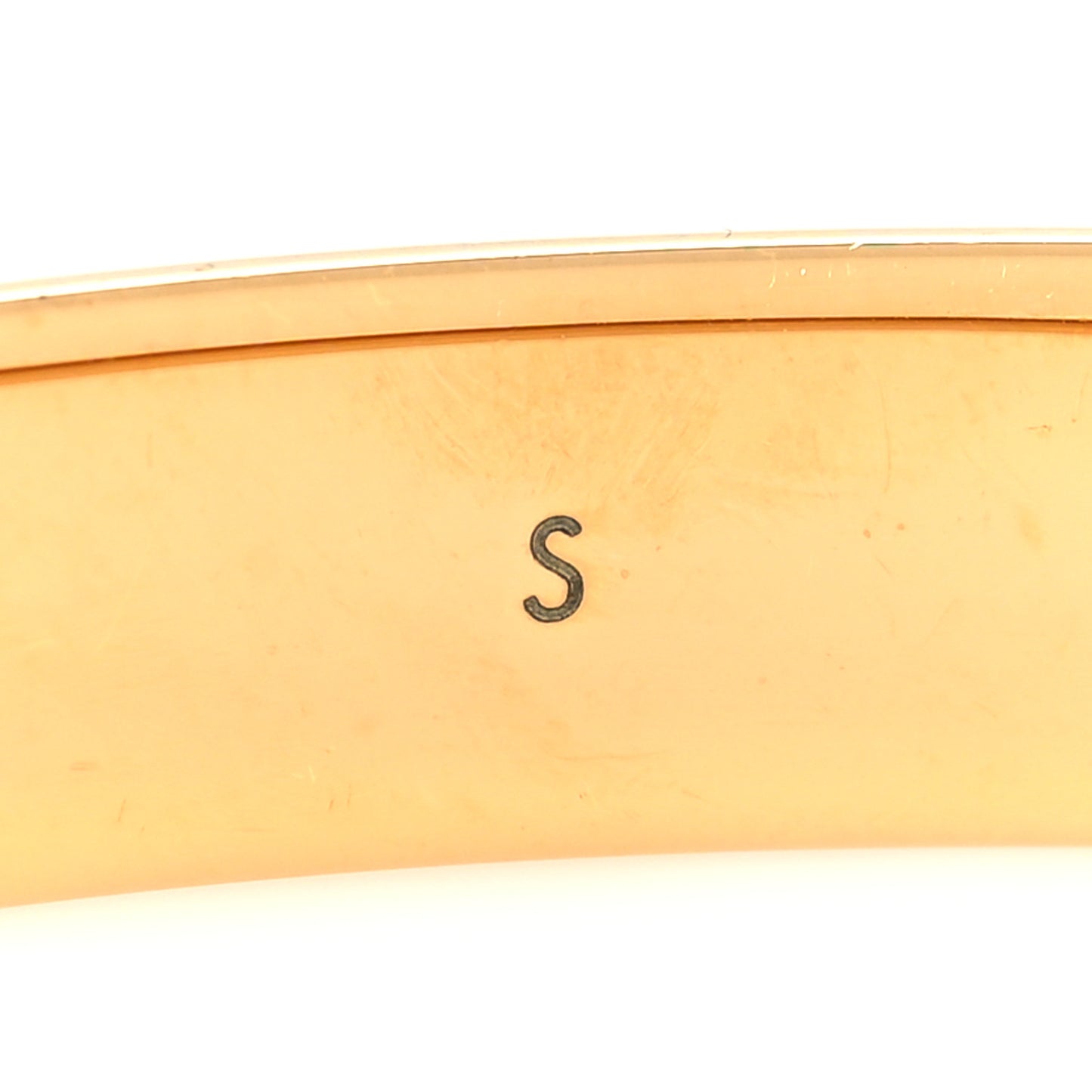 Brass Monogram Nanogram Cuff S Gold