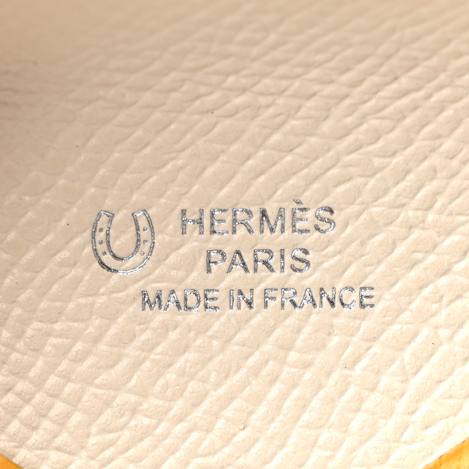 Hermes Epsom Horseshoe Calvi Card Case Jaune Ambre Craie 8 of 11