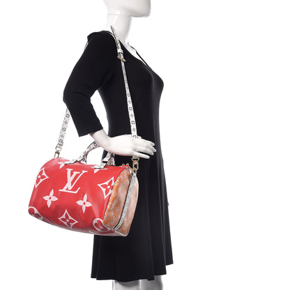 Louis Vuitton Monogram Giant Speedy Bandouliere 30 Rouge 2 of 9