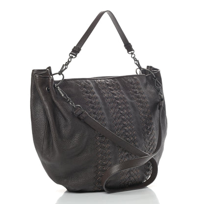 Bottega Veneta Cervo Deerskin Woven Hobo Ebano 3 of 11