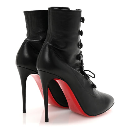 Christian Louboutin Calfskin French Tutu Button Ankle Boot  38 Black 5 of 9