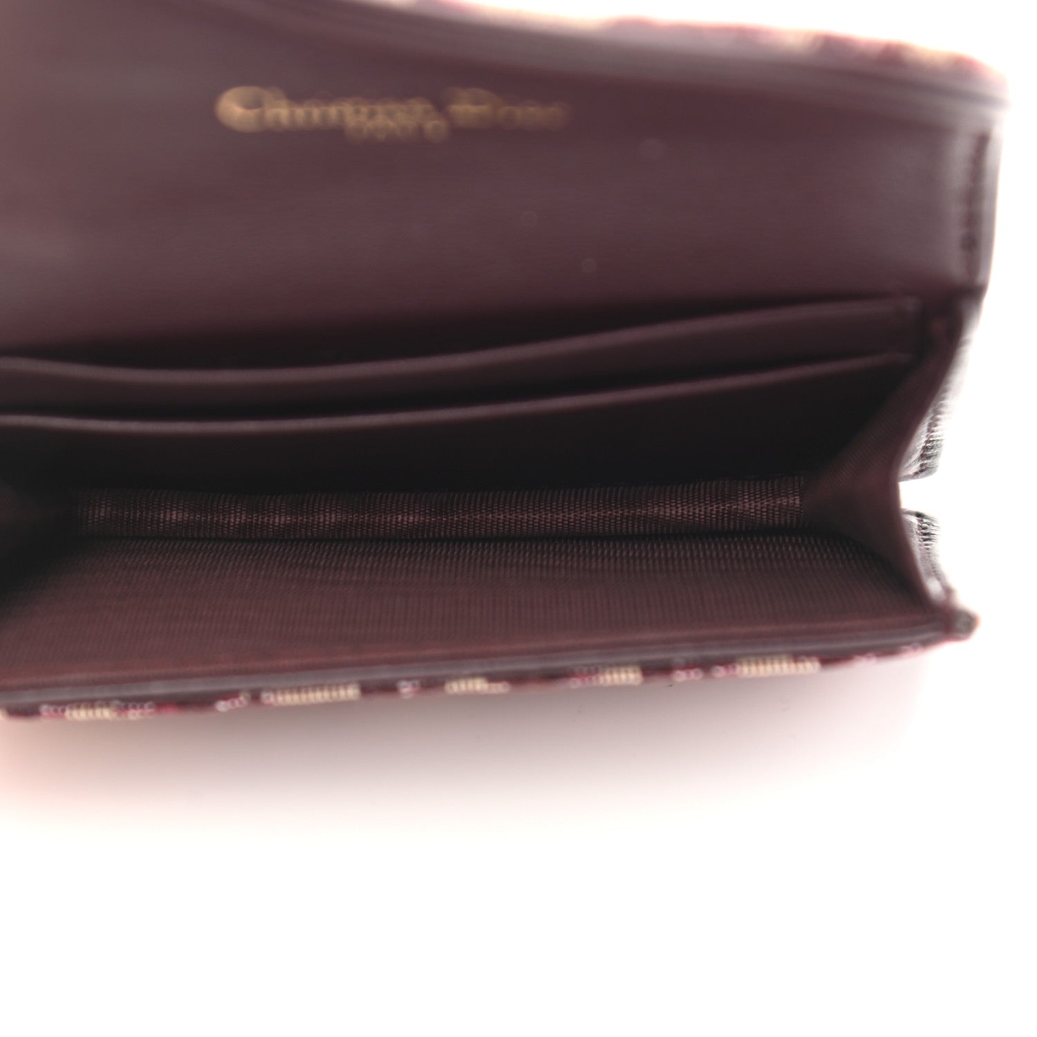 Christian Dior Oblique Saddle Card Holder Bordeaux 5 of 10