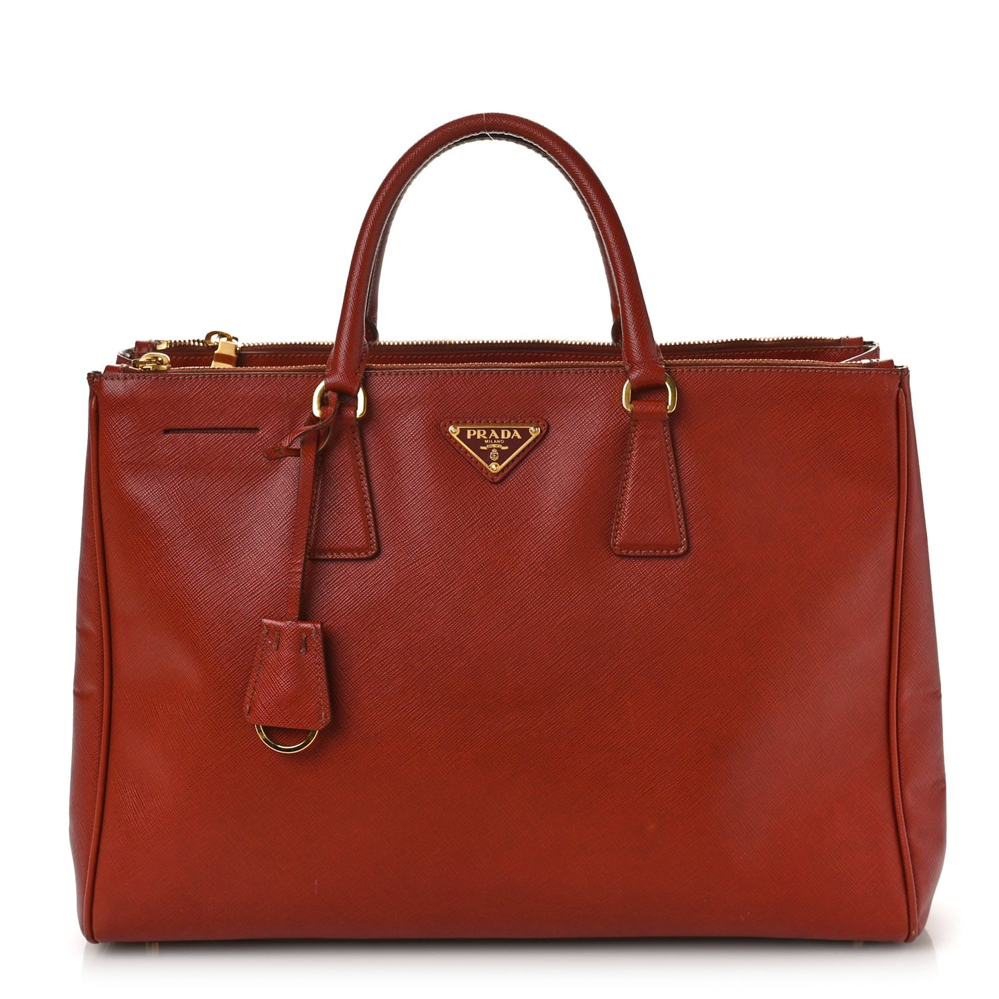 Saffiano Large Galleria Double Zip Tote Bacca