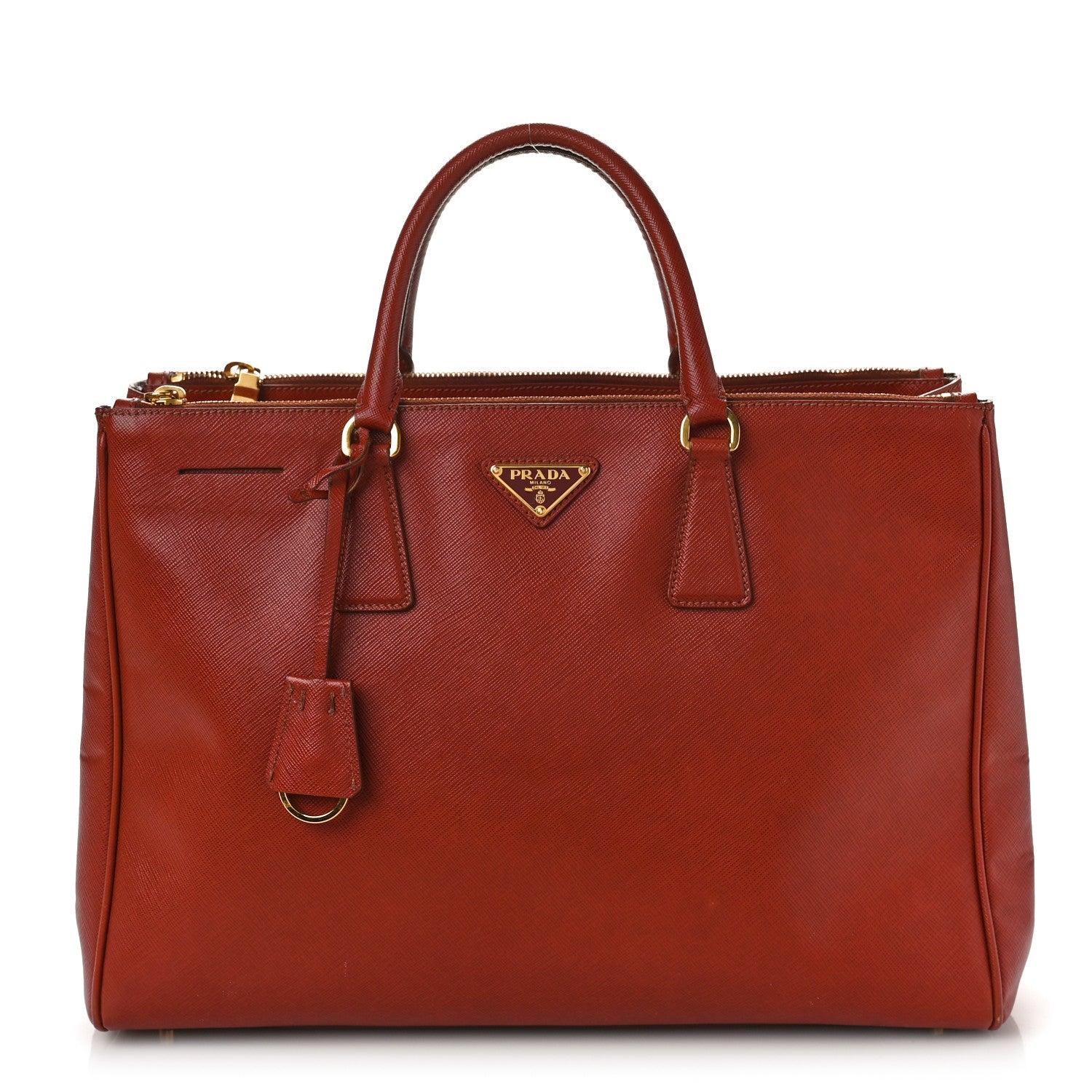 Prada Saffiano Large Galleria Double Zip Tote Bacca 1 of 10