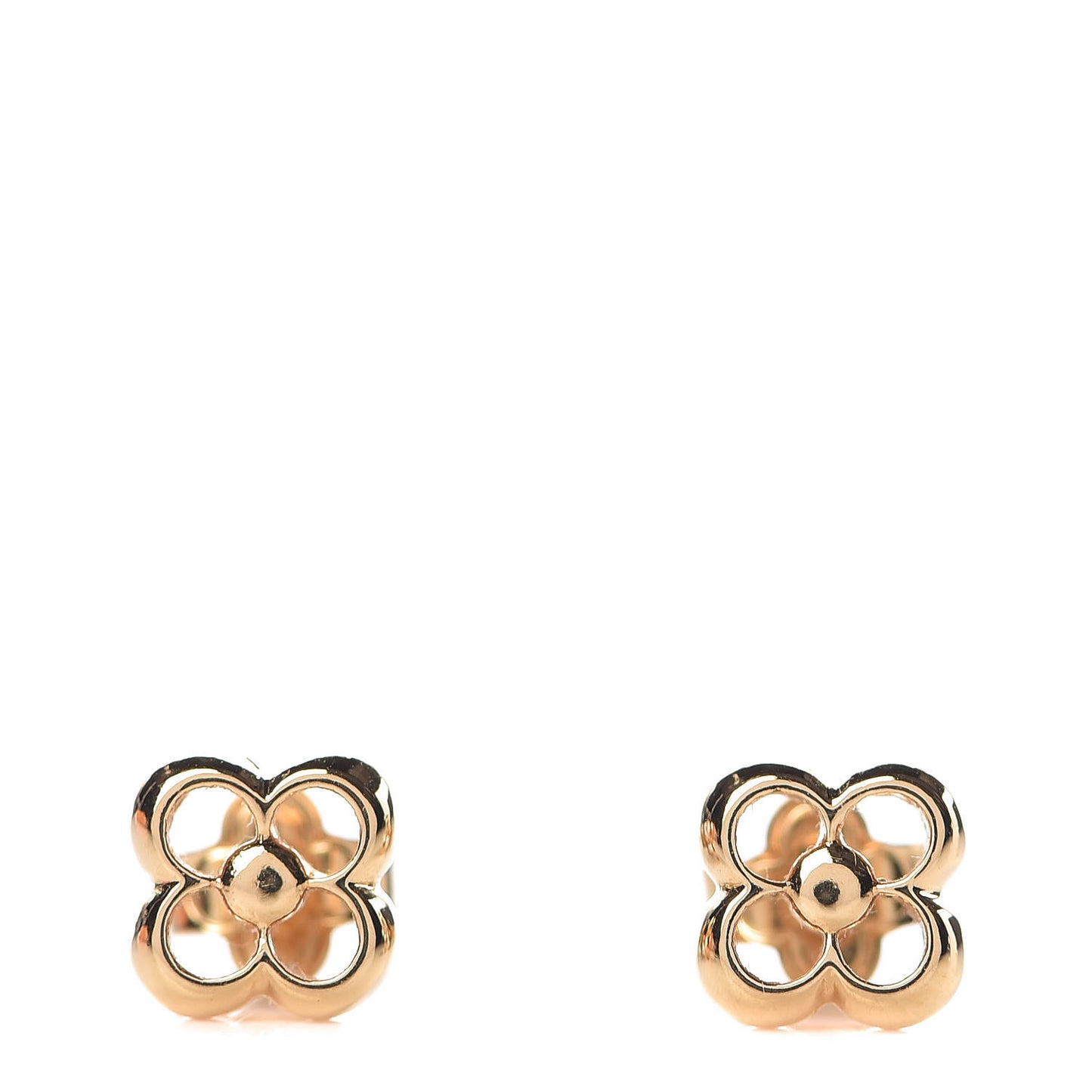 Brass Flower Full Stud Earrings Gold