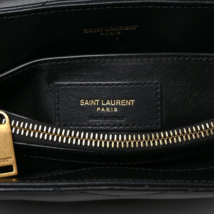 Saint Laurent Calfskin Y Quilted Monogram Small Loulou Chain Satchel Black 6 of 11