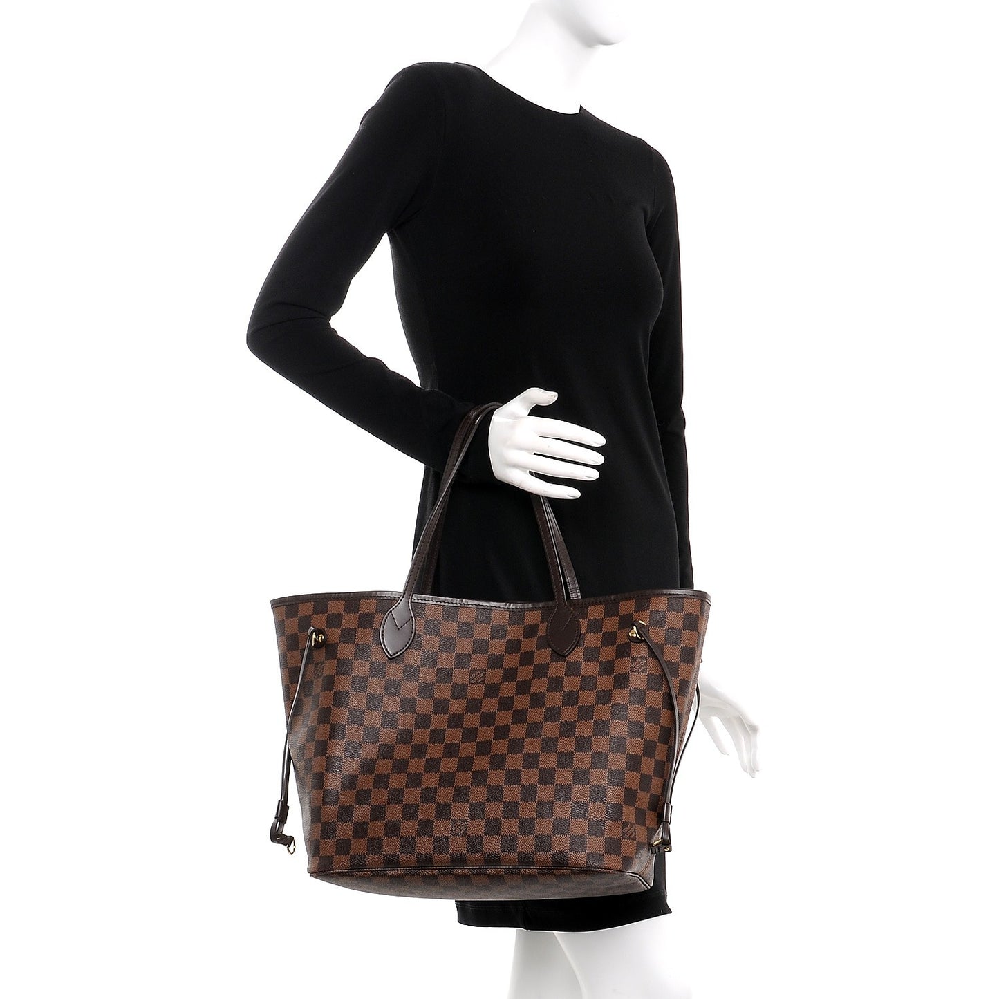 Damier Ebene Neo Neverfull MM Rose Ballerine