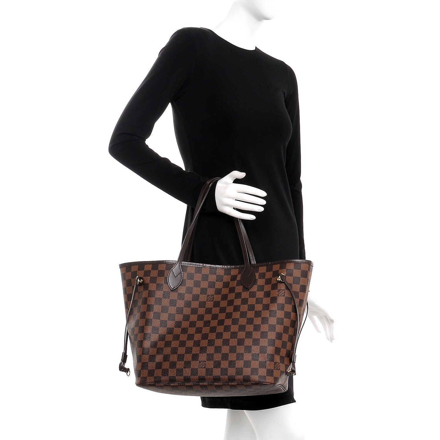 Louis Vuitton Damier Ebene Neo Neverfull MM Rose Ballerine 3 of 11