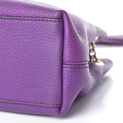 Gucci Pebbled Calfskin Small Soho Chain Shoulder Bag Shine Purple 10 of 13