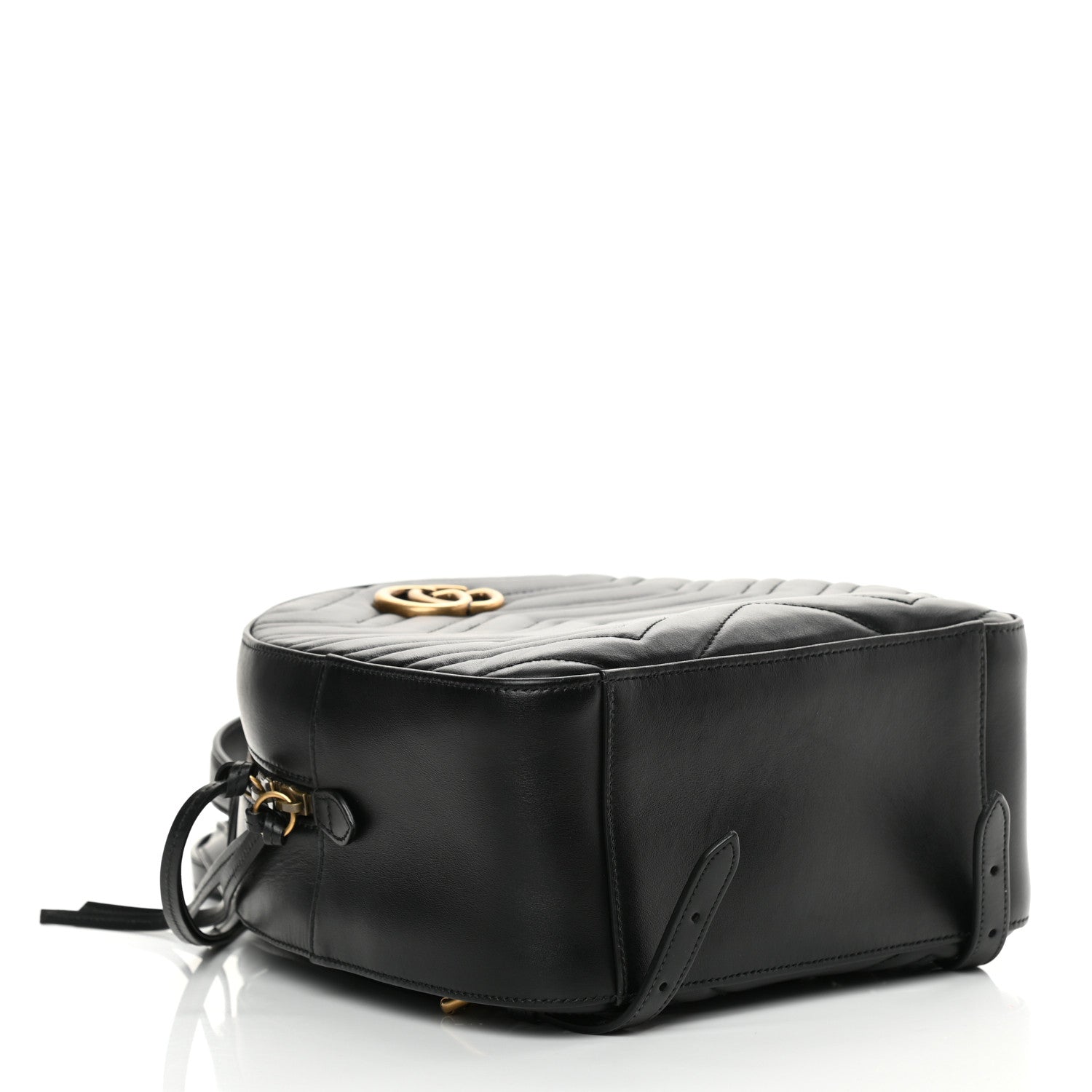 Gucci Calfskin Matelasse GG Marmont Dome Backpack Black 4 of 11