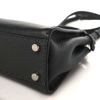 Fendi Cuoio Romano Selleria Bi-Color Mini Peekaboo Iconic Satchel Asfalto Latte 9 of 9