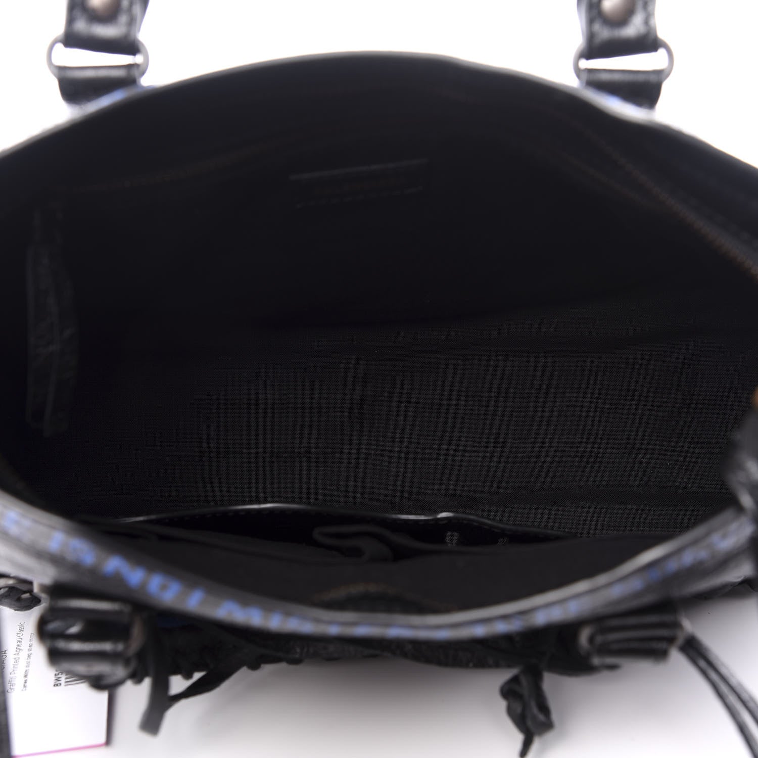 Balenciaga Agneau Arena Graffiti All Over Classic Hardware S City Black Bleu Violet 4 of 8