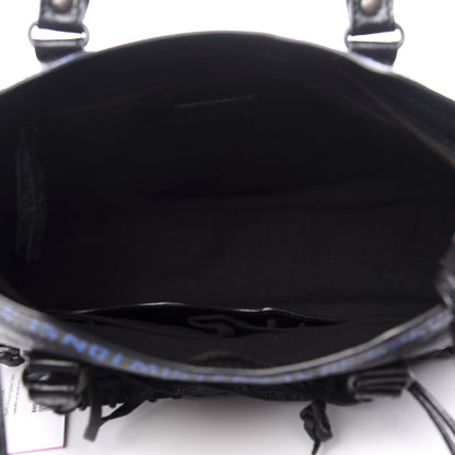 Balenciaga Agneau Arena Graffiti All Over Classic Hardware S City Black Bleu Violet 4 of 8