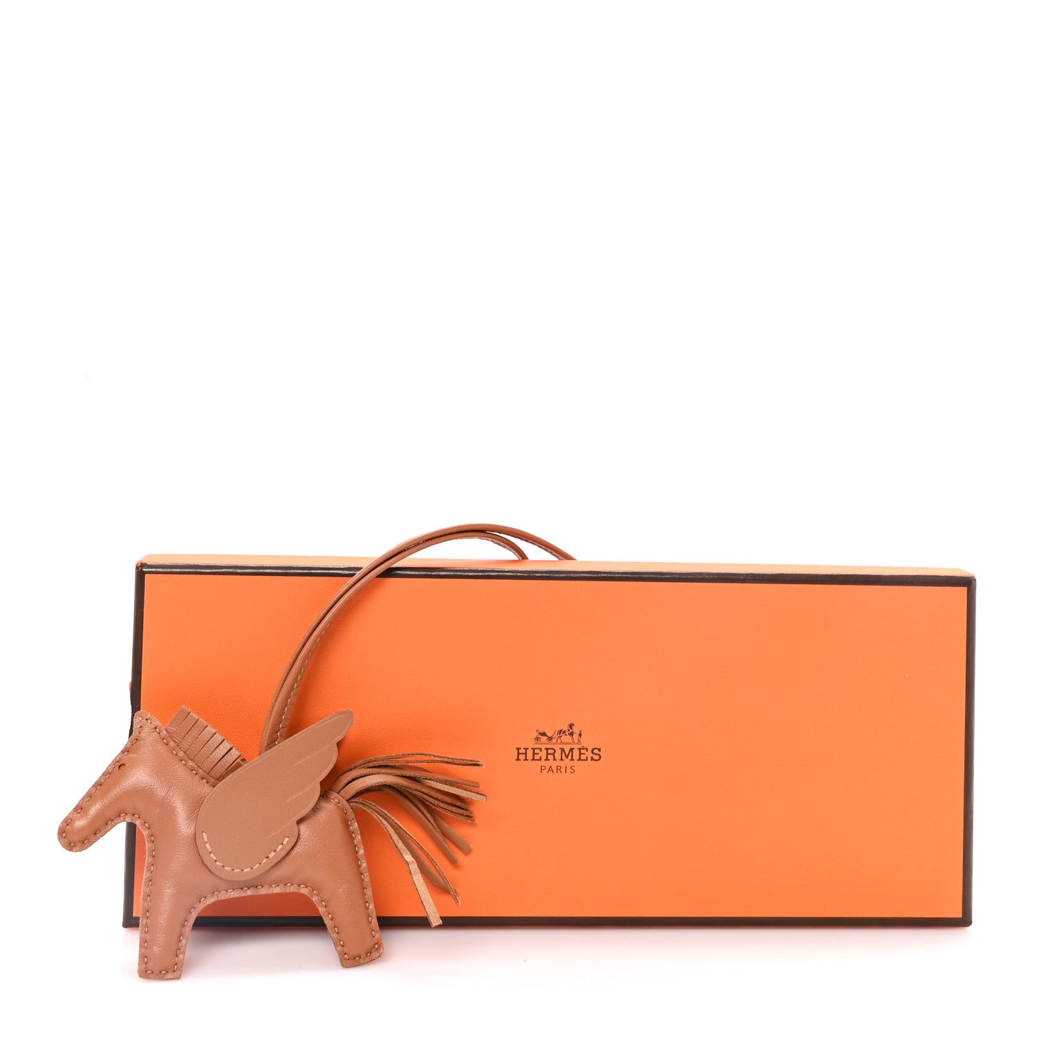 Hermes Milo Lambskin Grigri Rodeo Pegase Horse Bag Charm PM Gold 5 of 5