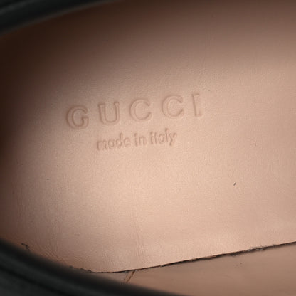 Gucci Magnum Calfskin Nappa Samoa Womens Horsebit Platform Chunky Lug Sole 40mm Loafers 40.5 Black 8 of 12