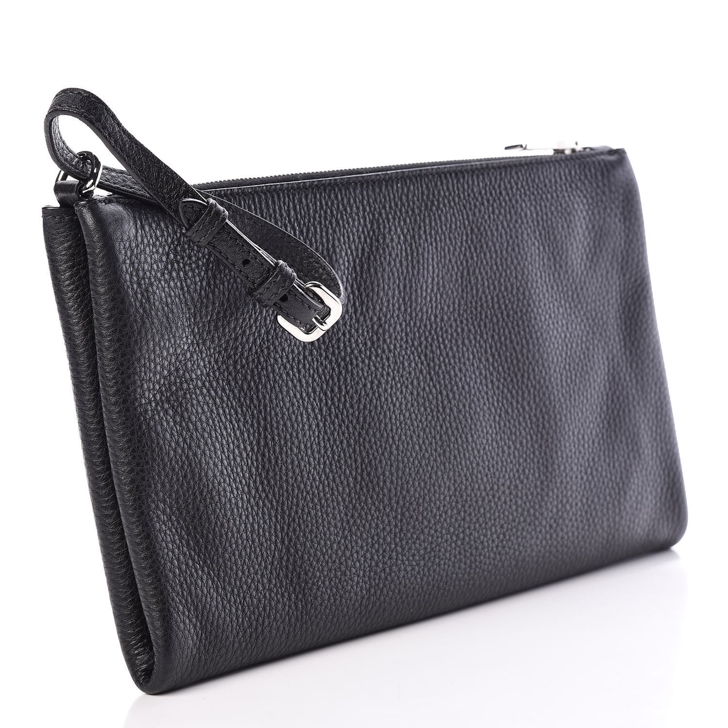 Vitello Daino Clutch Black