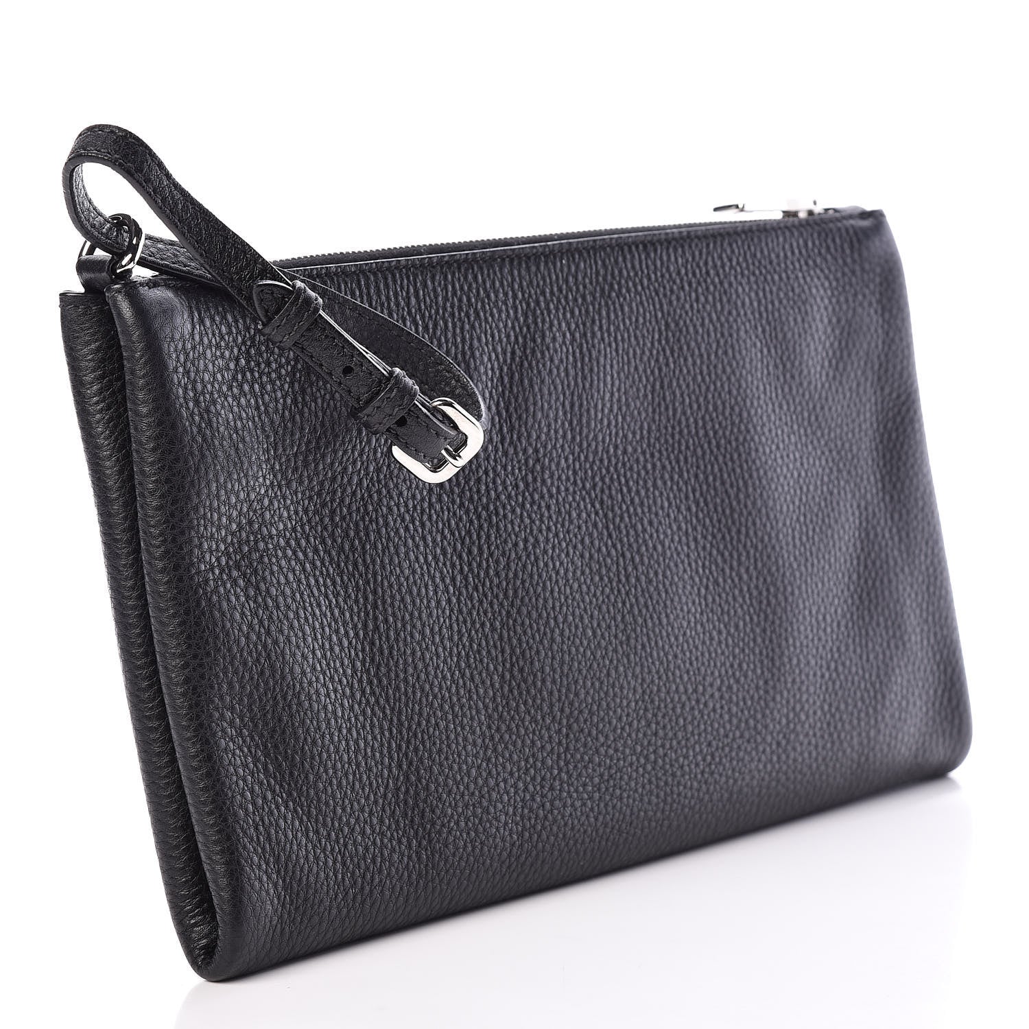 Prada Vitello Daino Clutch Black 3 of 10