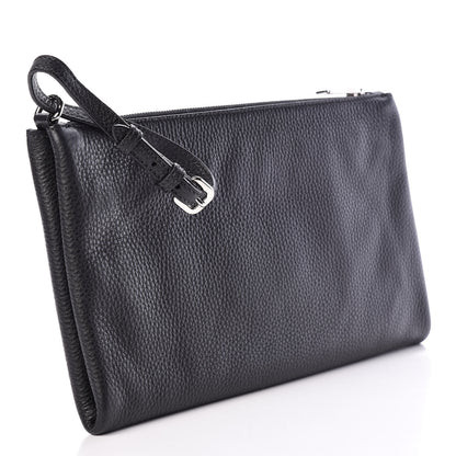 Prada Vitello Daino Clutch Black 3 of 10