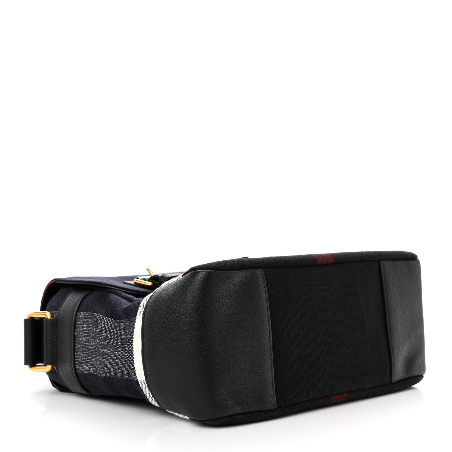 Burberry Canvas Mega Check Large Baildon Messenger Bag Navy 4 of 10