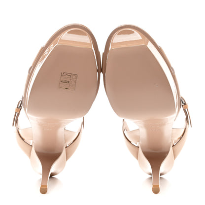 Saint Laurent Patent Tribute 75 Platform Sandals 39.5 Nude 5 of 8
