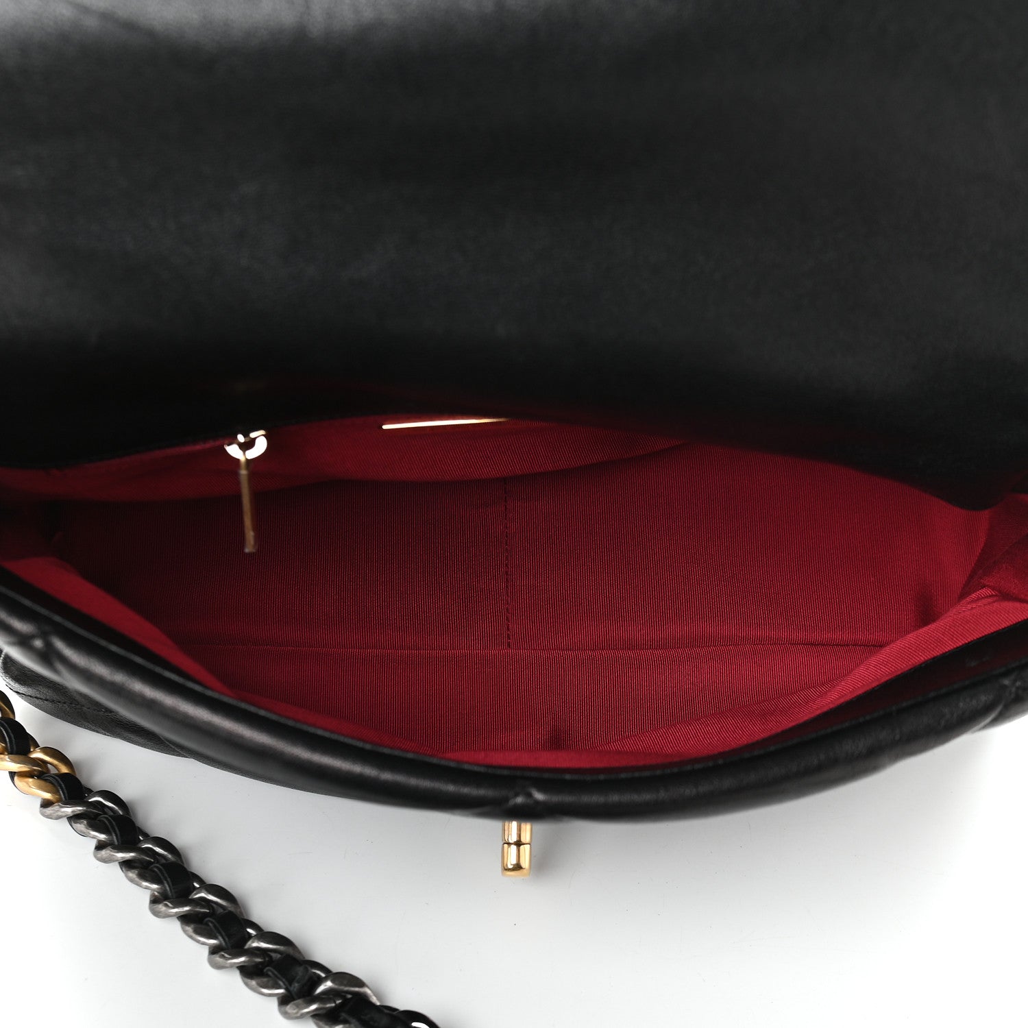 Chanel Goatskin Quilted Large Chanel 19 Flap Black 5 of 10