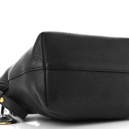 Prada Vitello Daino Small Tote Black 9 of 20