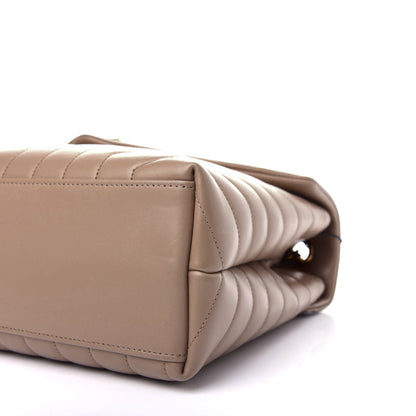 Saint Laurent Calfskin Y Quilted Monogram Medium Loulou Chain Satchel Dark Beige 7 of 11