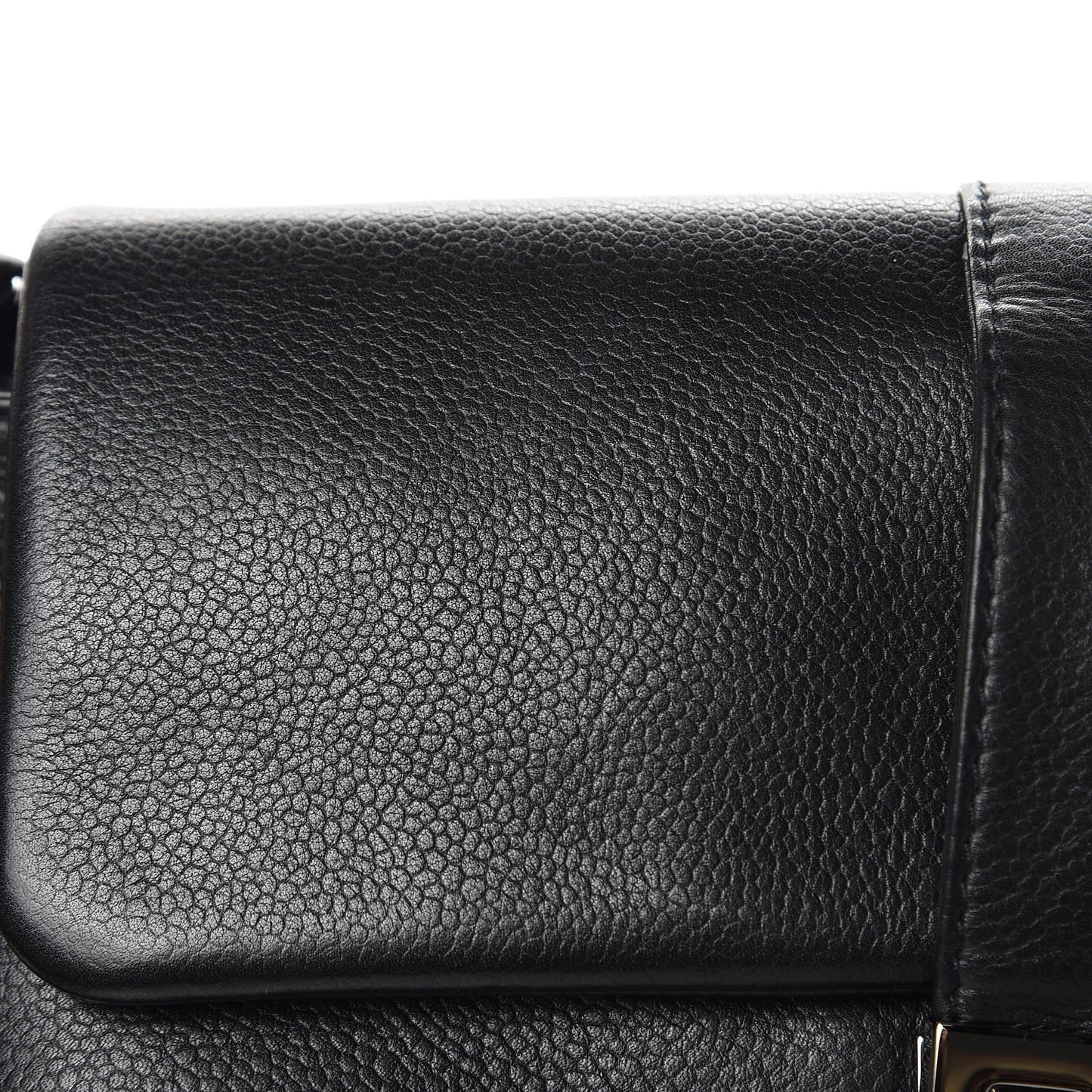 Caviar Mademoiselle Lock Accordion Flap Black
