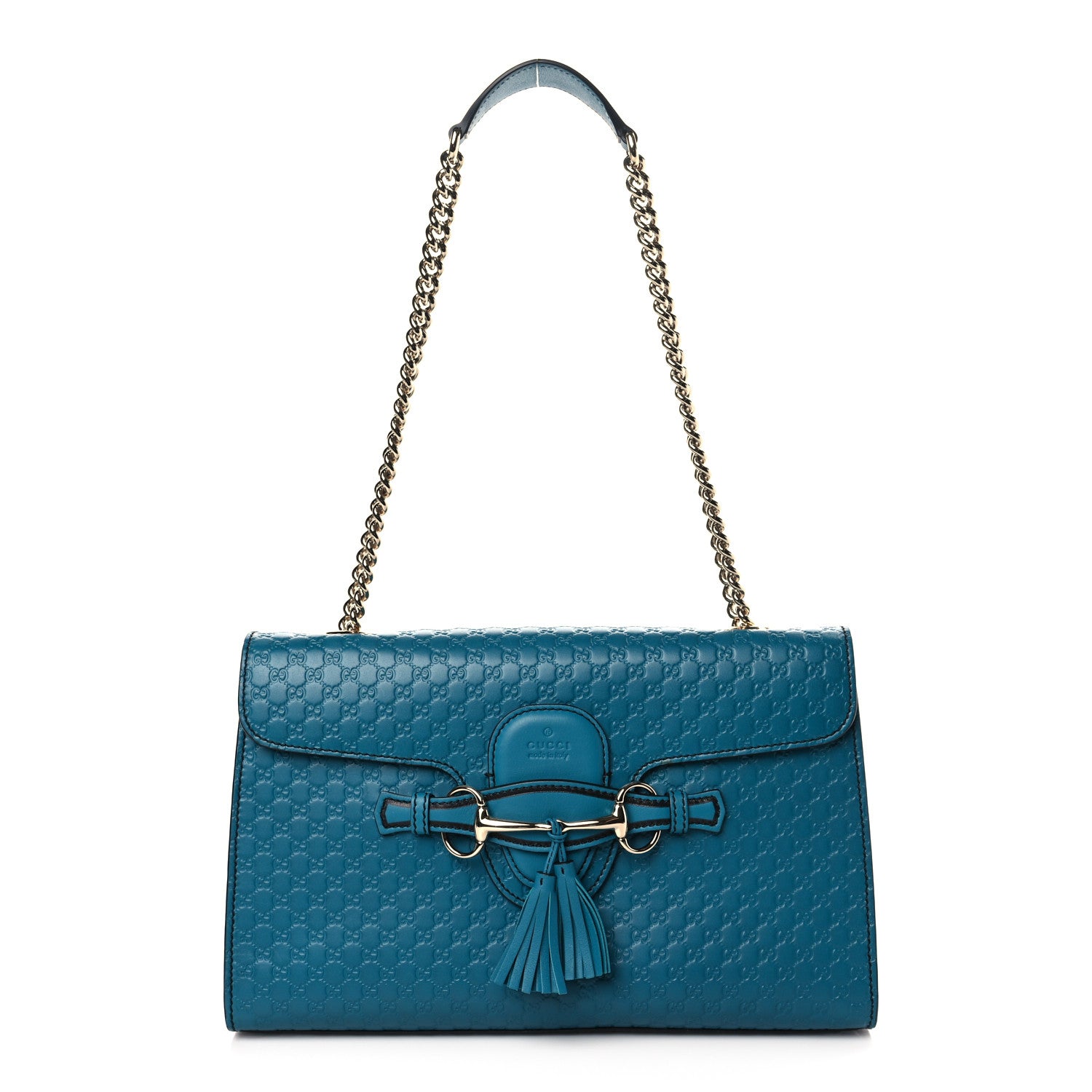 Gucci Soft Microguccissima Medium Emily Chain Shoulder Bag Deep Cobalt 1 of 9