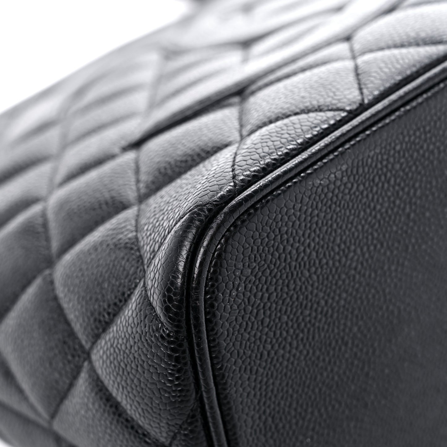 Caviar Quilted Medallion Tote Black