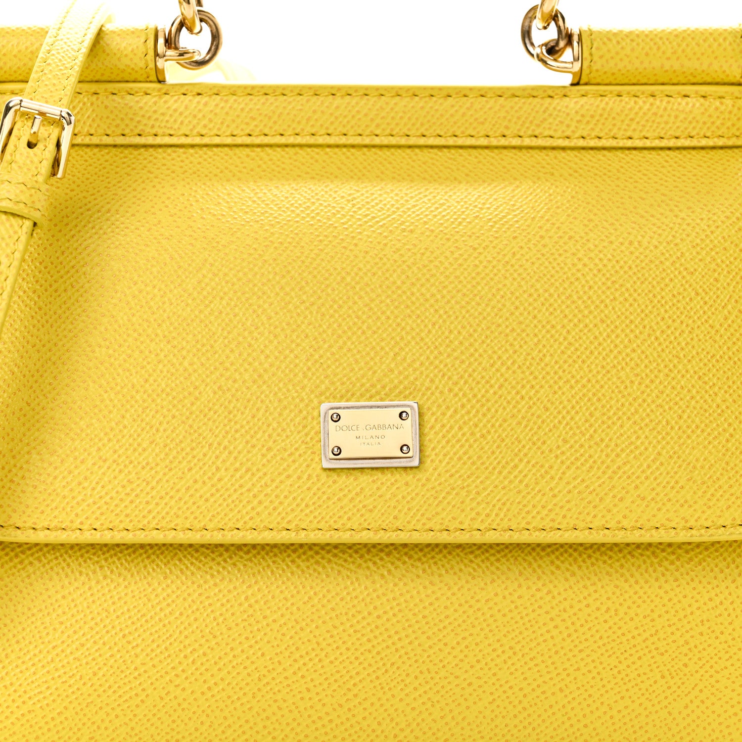 Dolce & Gabbana Dauphine Small Miss Sicily Satchel Yellow 7 of 9