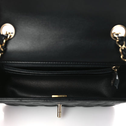 Chanel Lambskin Quilted Mini Rectangular Flap Black 5 of 11