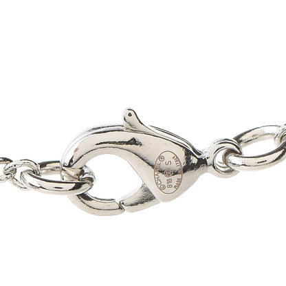 Chanel Crystal CC Ball Pendant Necklace Silver 5 of 6