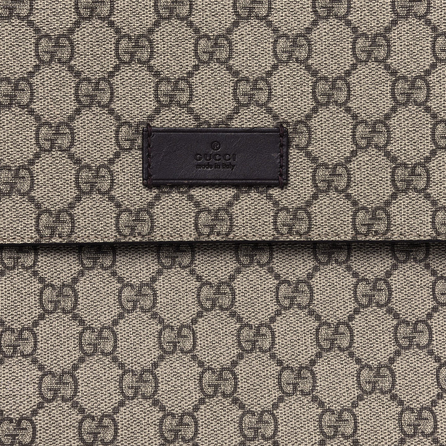 GG Plus Monogram Messenger Diaper Bag Dark Brown