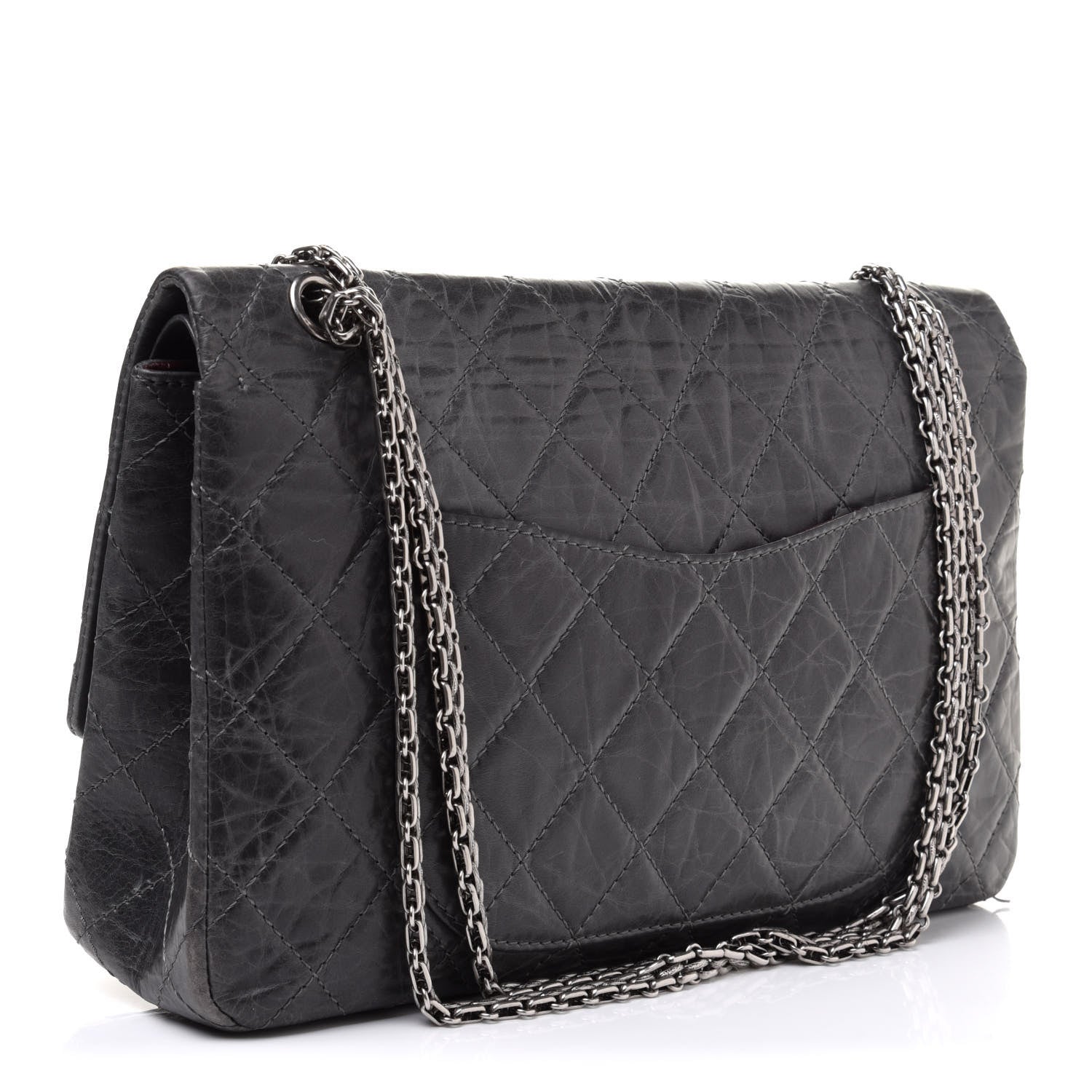 Chanel Aged Calfskin Quilted 50th Anniversary 2.55 Reissue 227 Flap Grey 2 of 16