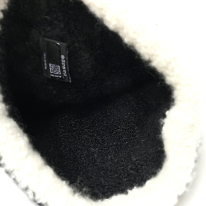 Chanel Cashmere Silk CC Beanie Hat Black White 4 of 5