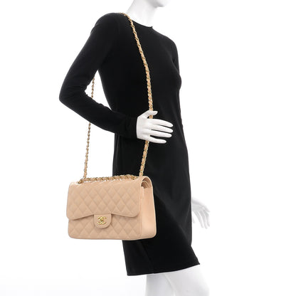 Chanel Caviar Quilted Jumbo Double Flap Beige Clair 2 of 9