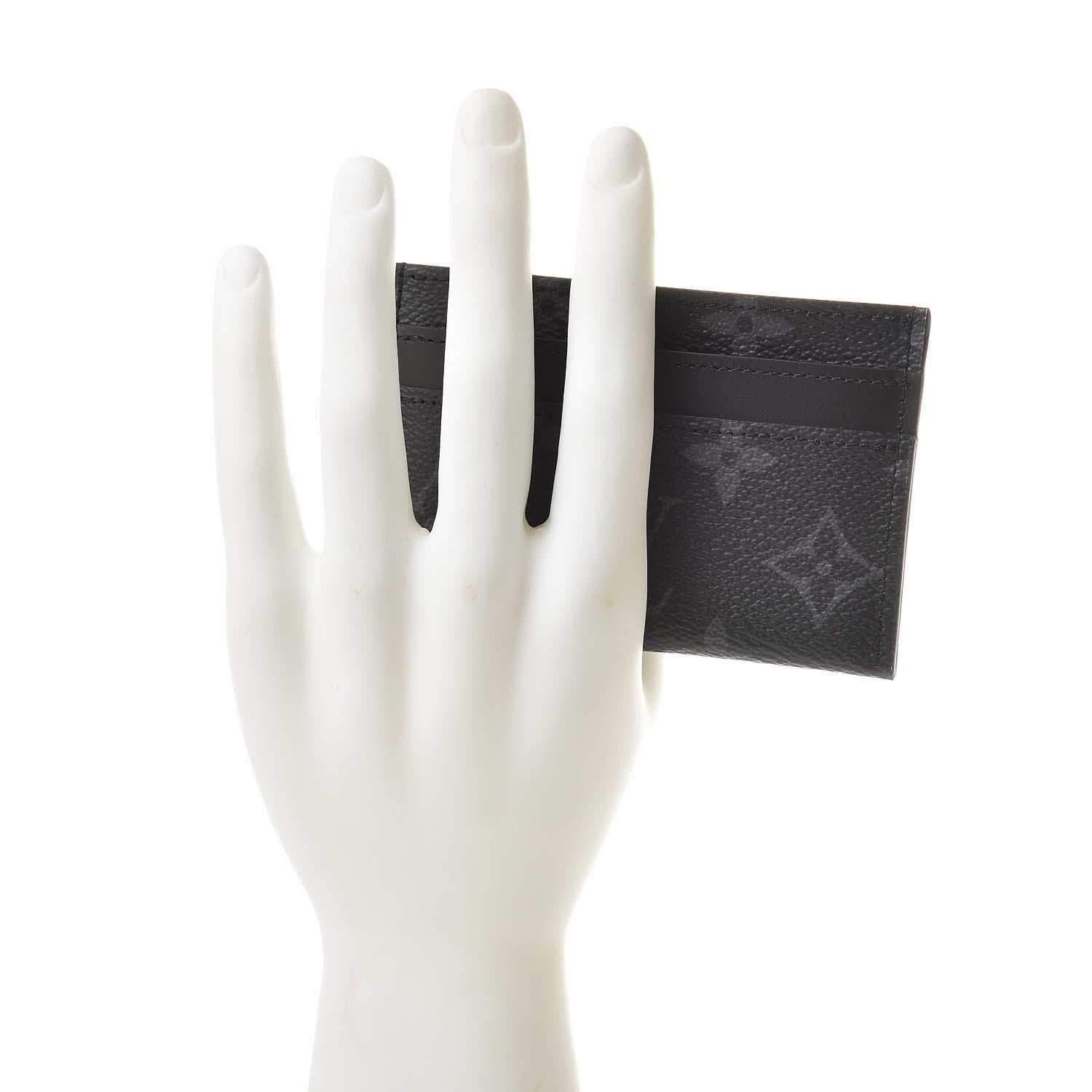 Louis Vuitton Monogram Eclipse Porte-Cartes Double Card Holder 2 of 8
