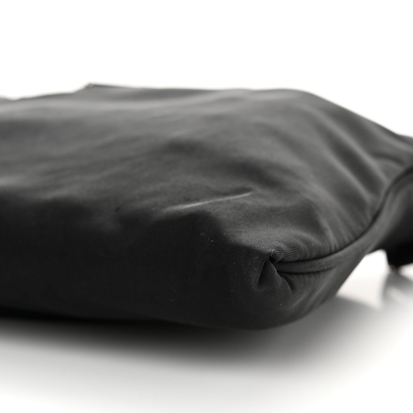 Tessuto Nylon Flat Messenger Bag Black