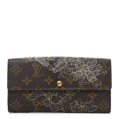 Louis Vuitton Monogram Dentelle Sarah Wallet Silver 1 of 16