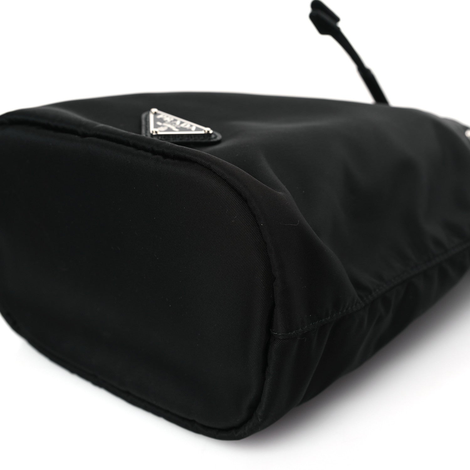 Prada Saffiano Tessuto Nylon Vela Bucket Wristlet Black 8 of 8
