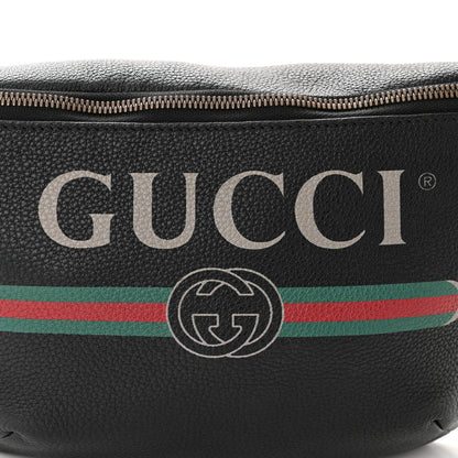 Gucci Grained Calfskin Logo Belt Bag Black 8 of 11