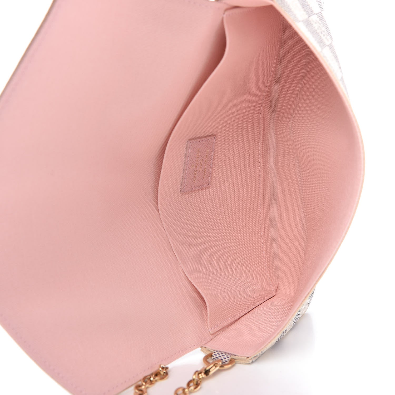 Louis Vuitton Damier Azur Pochette Felicie Chain Wallet Rose Ballerine 5 of 10