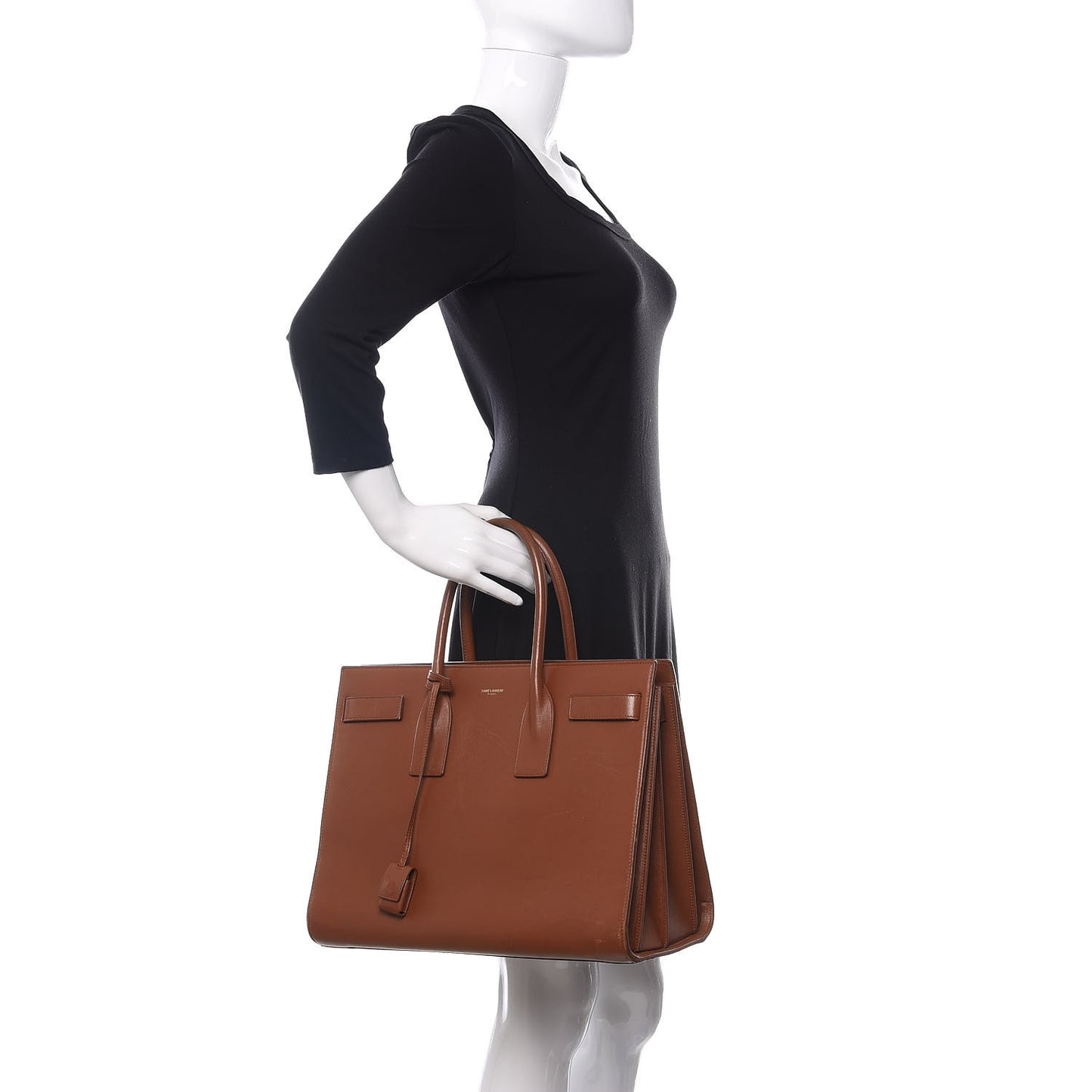 Calfskin Large Sac De Jour Carryall Cognac