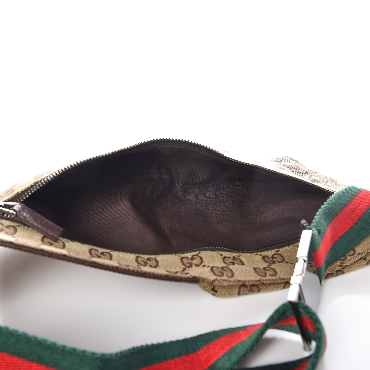 Monogram Web Belt Bag Dark Brown
