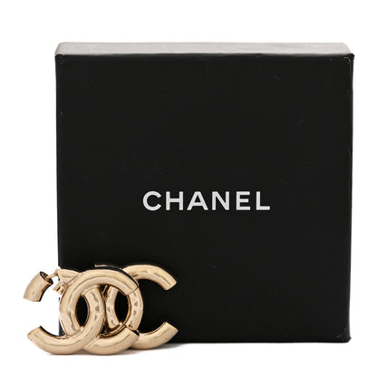Chanel Metal Large CC Earrings Light Gold 5 of 5