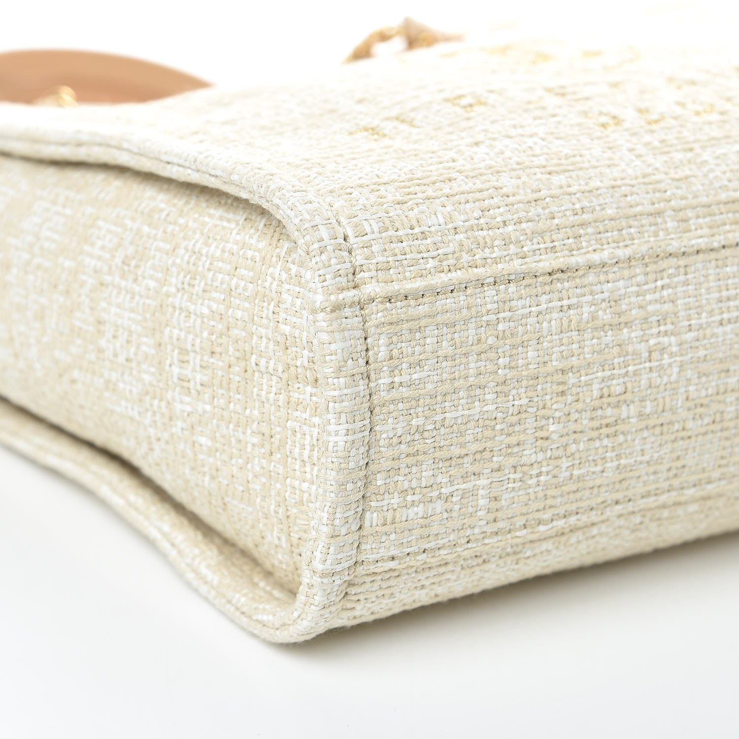 Chanel Canvas Mini Deauville Tote Ivory 8 of 10