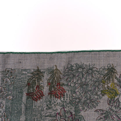 Hermes Cashmere Silk Le Jardin de Leila Shawl 140 Anthracite Gris 4 of 4